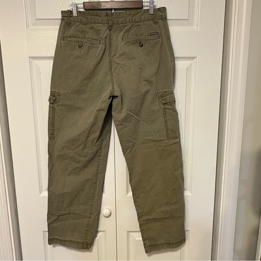 Eddie Bauer Men’s Olive Cargo Pants Utility Outdoor Workwear - Picture 2 of 11